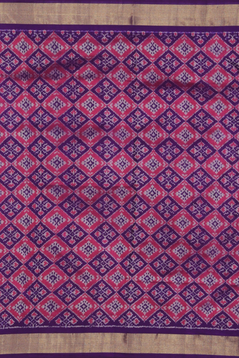 Image of Pochampally Ikat Silk Beige Saree