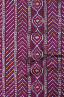 Image of Pochampally Ikat Silk Violet Saree