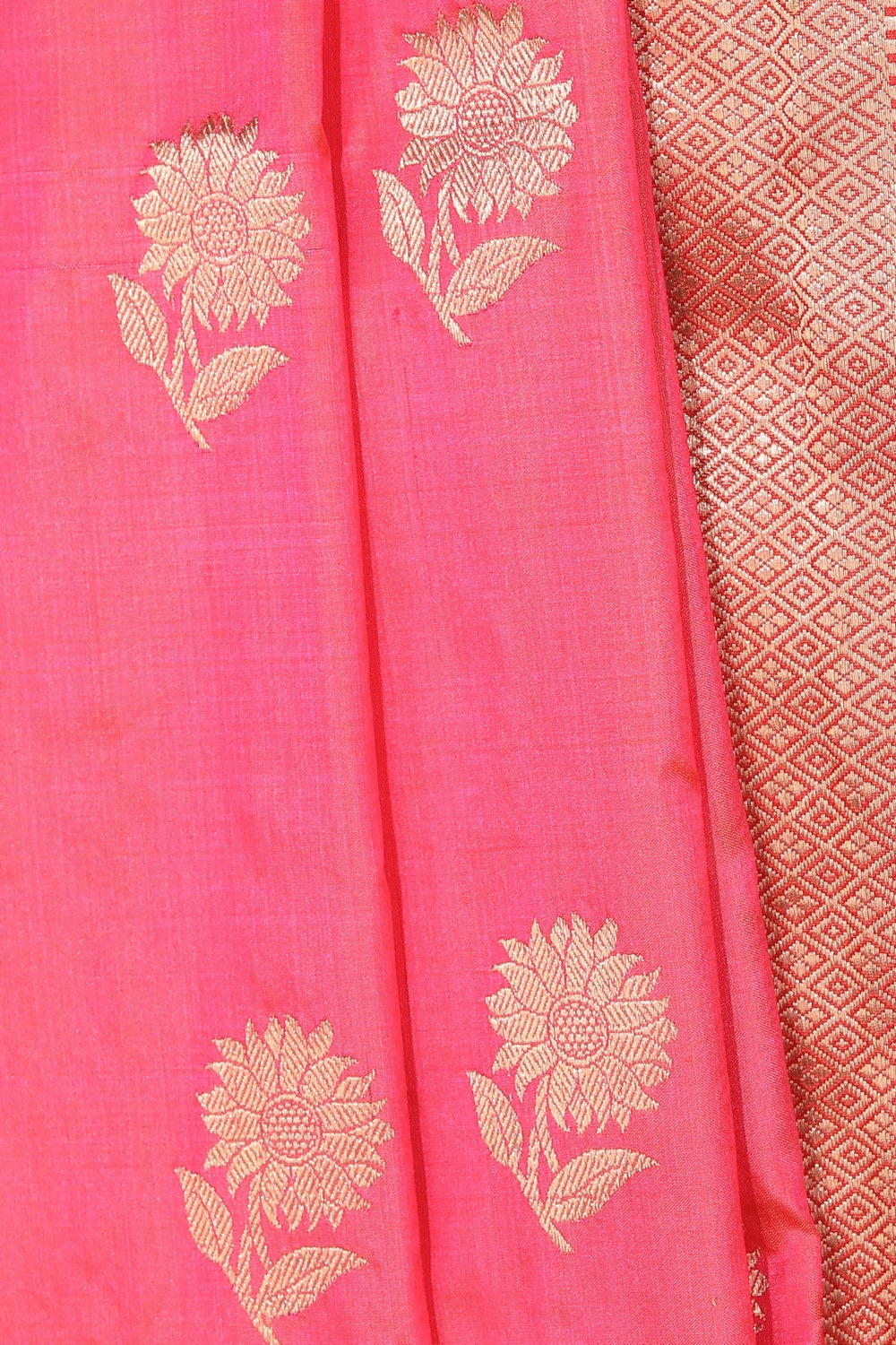 Collection of Banarasi Silk Fuchsia Pink Saree in a gallery layout