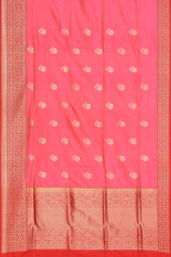 Collection of Banarasi Silk Fuchsia Pink Saree in a gallery layout