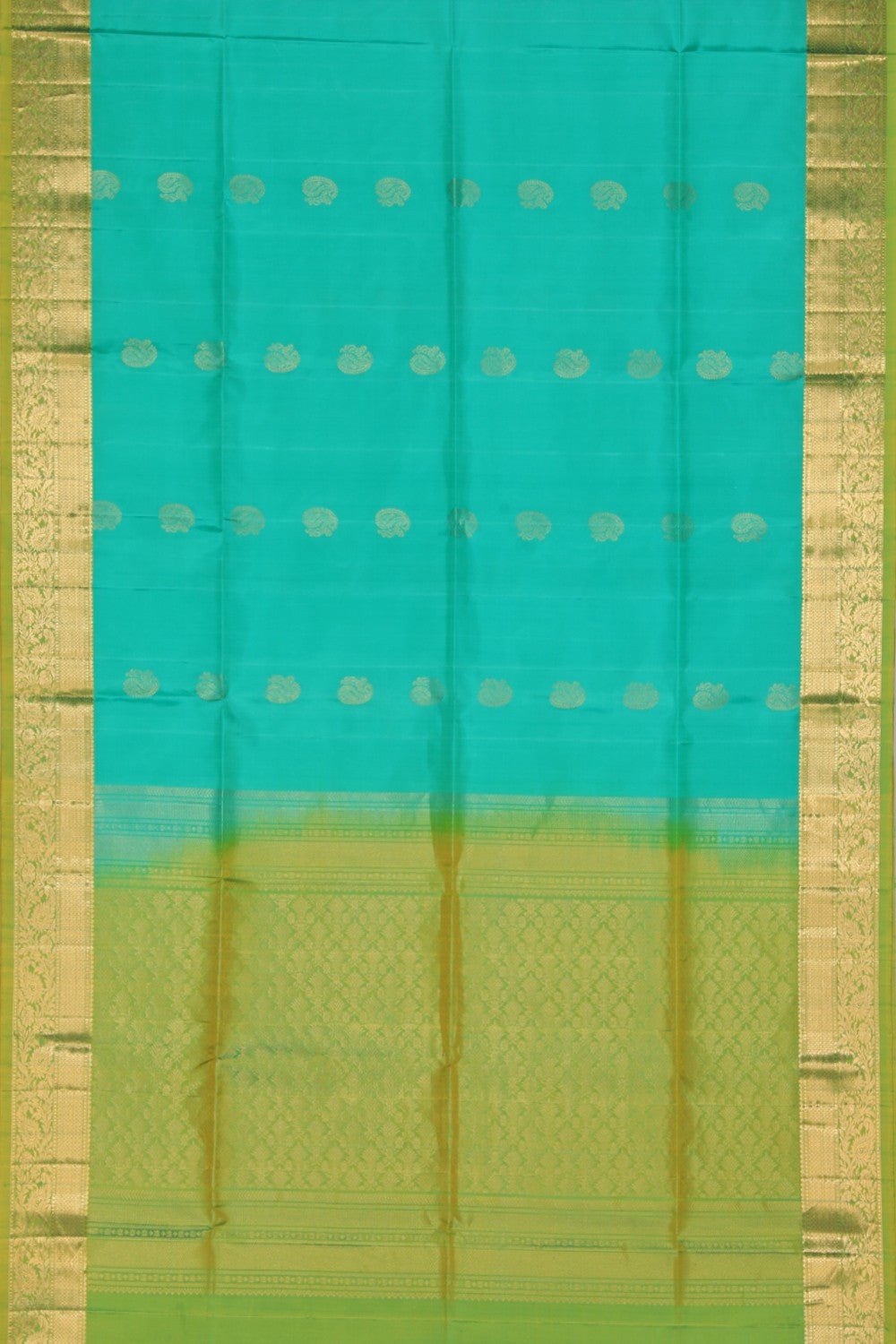 Collection of South Silk Sea Green Saree in a gallery layout