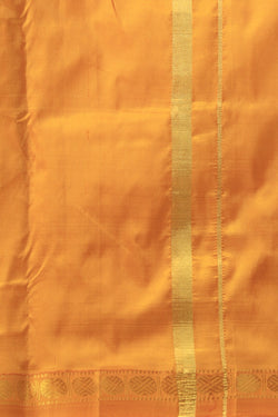 Collection of Kanchi Silk Mustard Dhoti With Kanduva (8 X 4) in a gallery layout