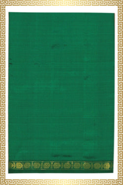 Collection of Kanchi Silk Green Dhoti With Kanduva (8 X 4) in a gallery layout