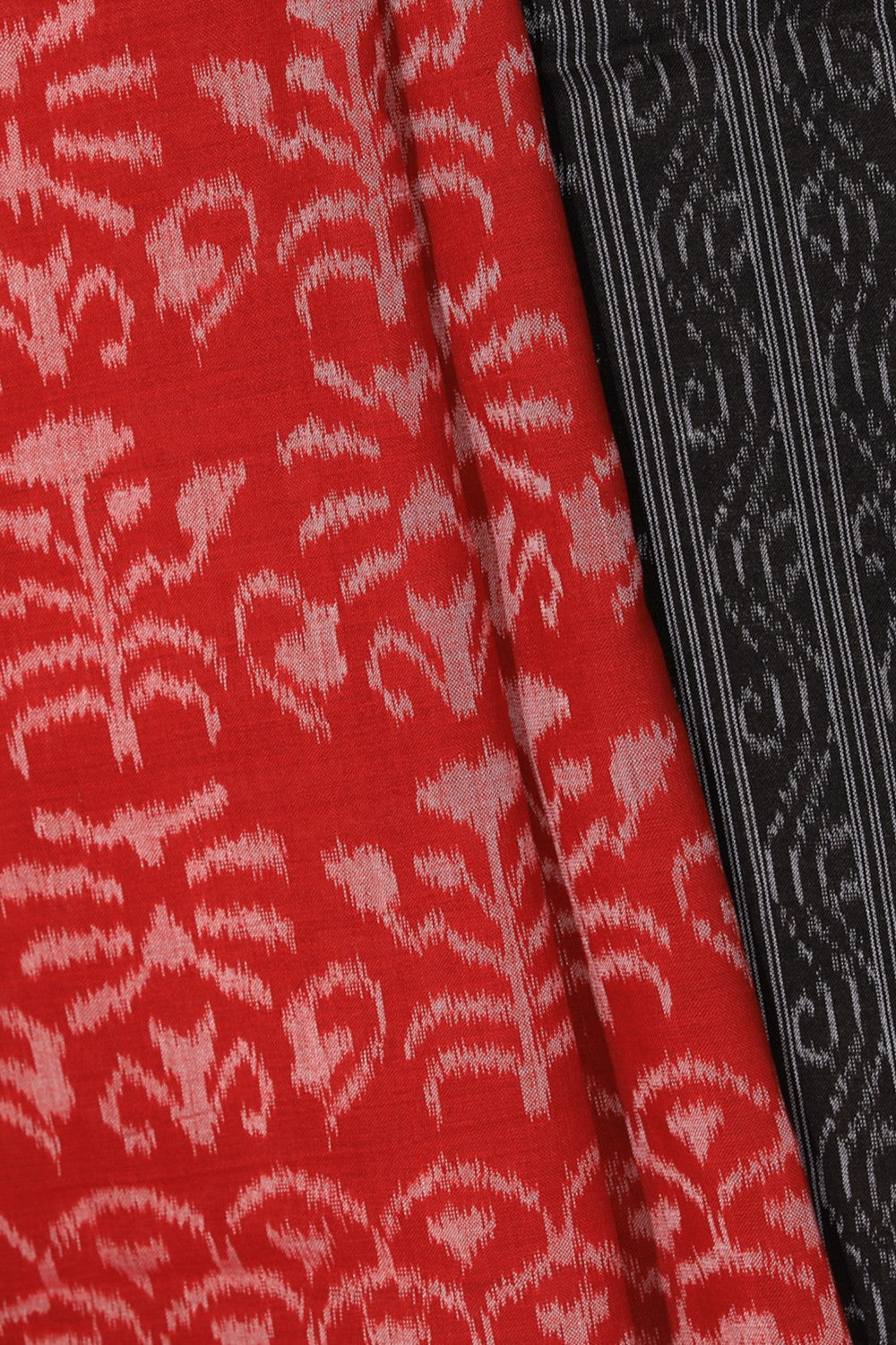 Image of Sambalpuri Cotton Red Saree