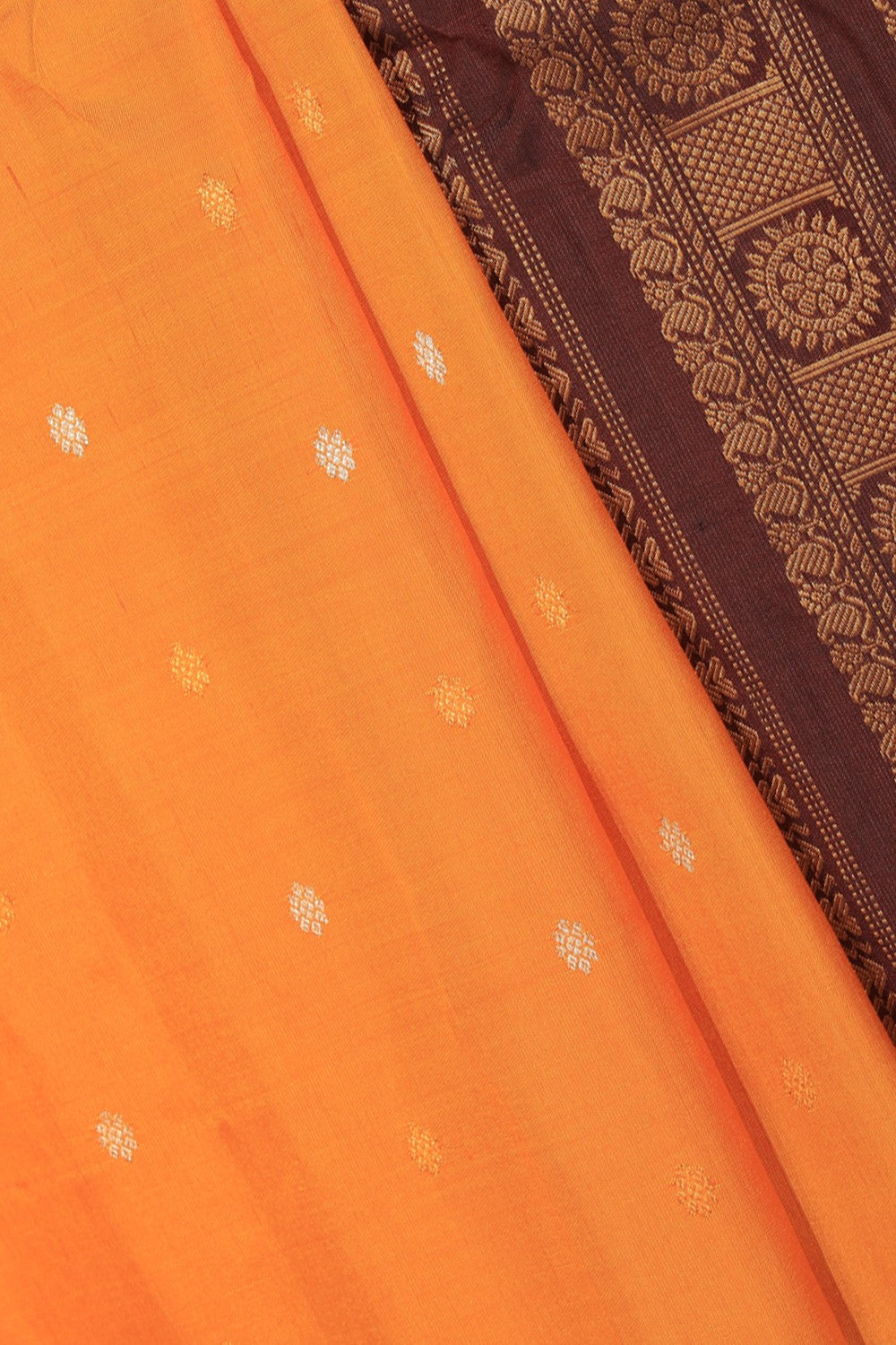 Gadwal Silk Orange Saree