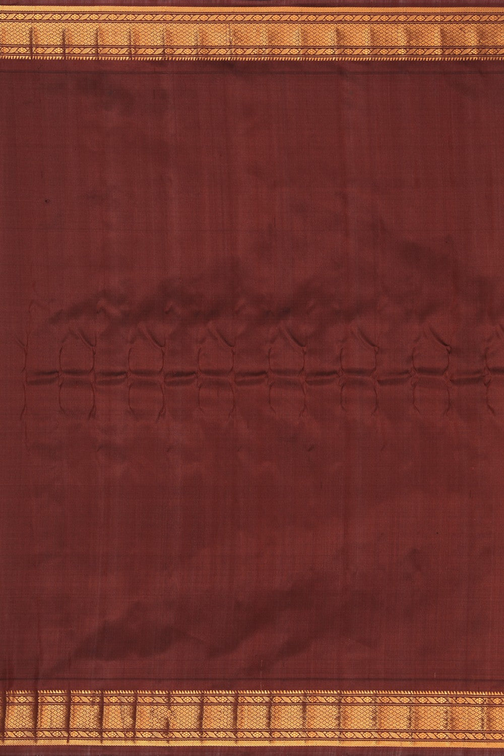 Image of Gadwal Silk Orange Saree