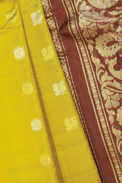 Image of Gadwal Silk Saga Green Saree