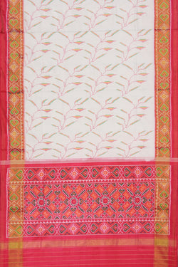 Collection of Rajkot Patola Silk White Saree in a gallery layout