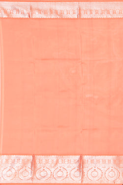 Collection of Venkatagiri Silk Peach Saree in a gallery layout