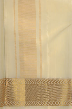 Image of Kanchi Silk Cream Dhoti With Kanduva (8 X 4)