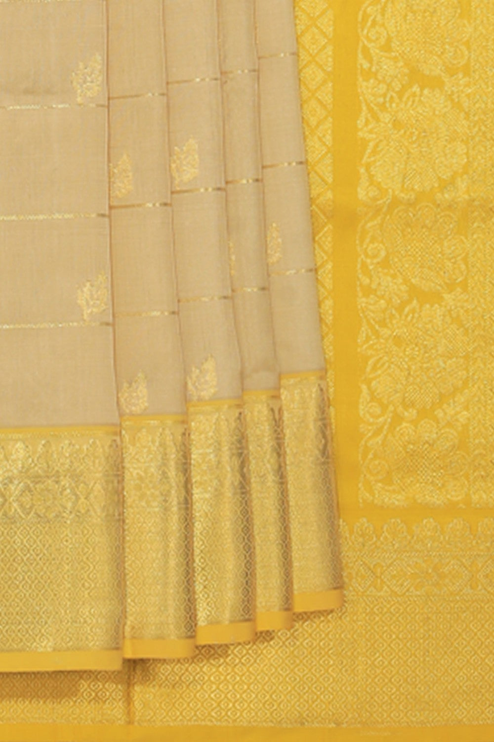 Collection of Venkatagiri Silk Ivory Cream Saree in a gallery layout