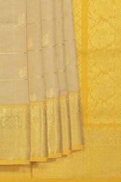 Collection of Venkatagiri Silk Ivory Cream Saree in a gallery layout