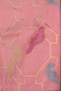 Collection of Venkatagiri Silk Light-Pink Saree in a gallery layout