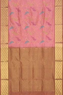 Collection of Venkatagiri Silk Light-Pink Saree in a gallery layout