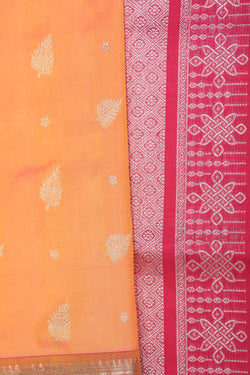 Collection of Venkatagiri Silk Peach Saree in a gallery layout