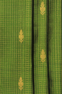 Image of Kanchipuram Silk Brocade Green Saree