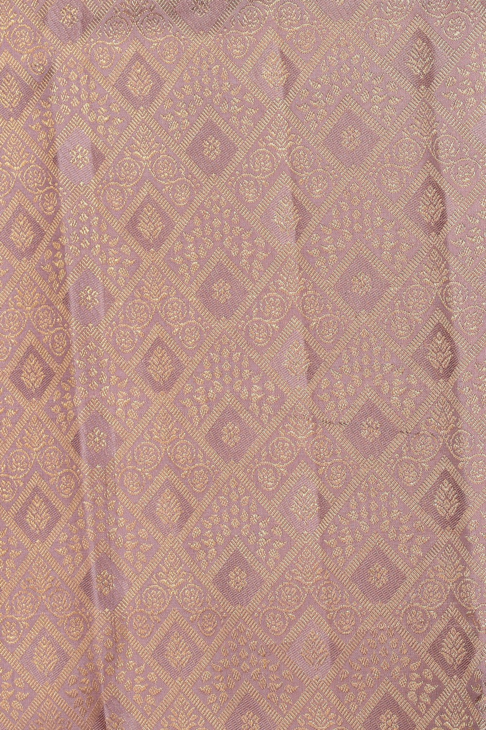 Kanchipuram Silk Brocade Onion-Pink Saree