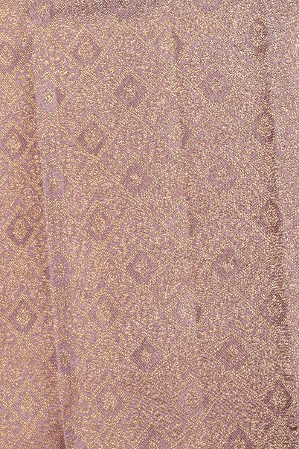 Image of Kanchipuram Silk Brocade Onion-Pink Saree