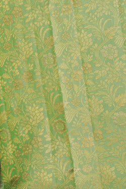 Image of Kanchipuram Silk Brocade Green Saree