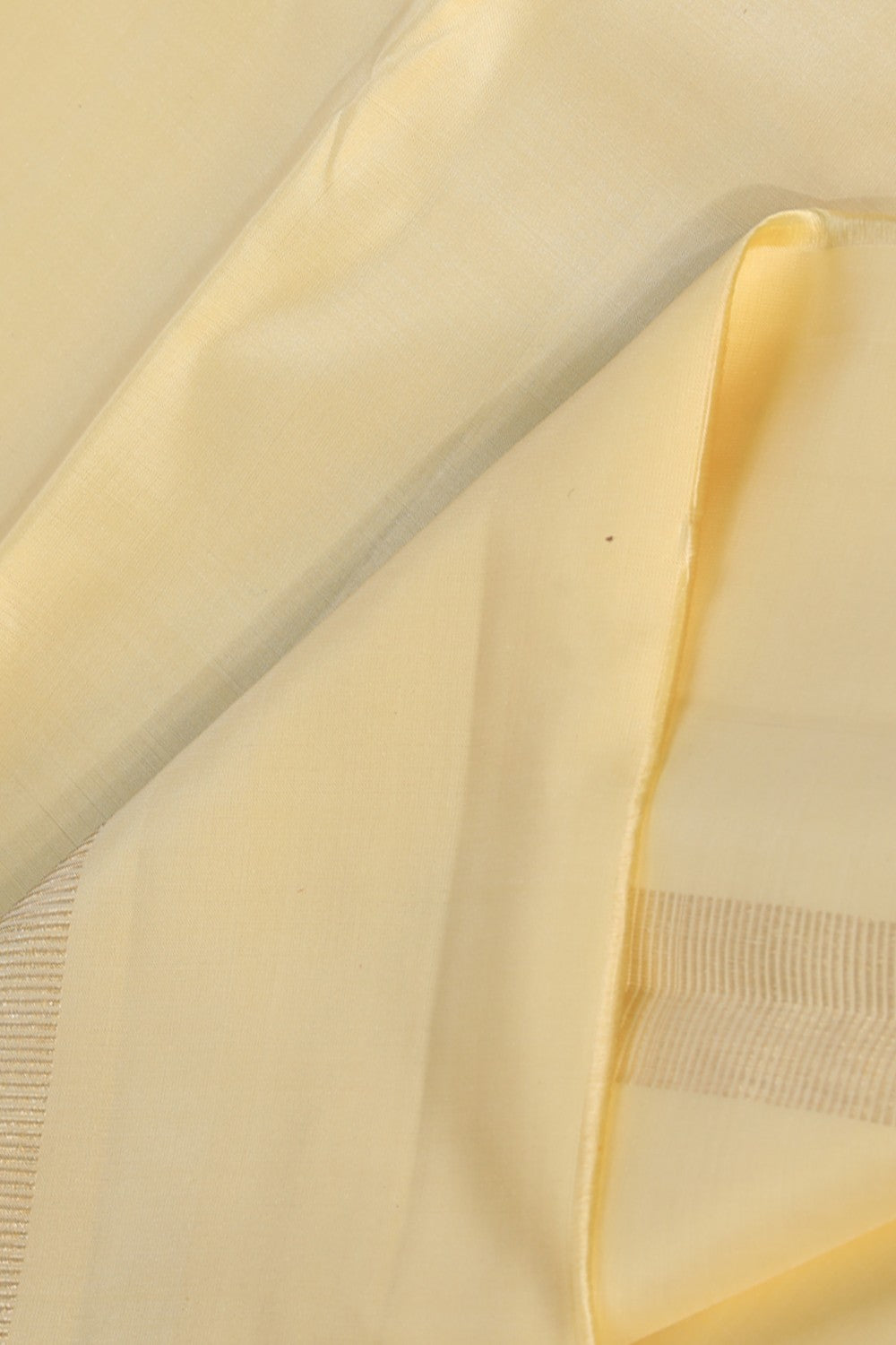 Collection of Kanchi Silk Cream Dhoti With Kanduva (8 X 4) in a gallery layout