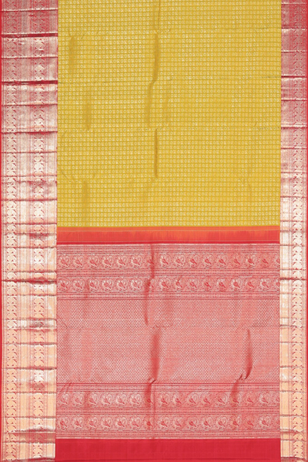 Image of Kanchiputta Brocade Spring-Green Saree