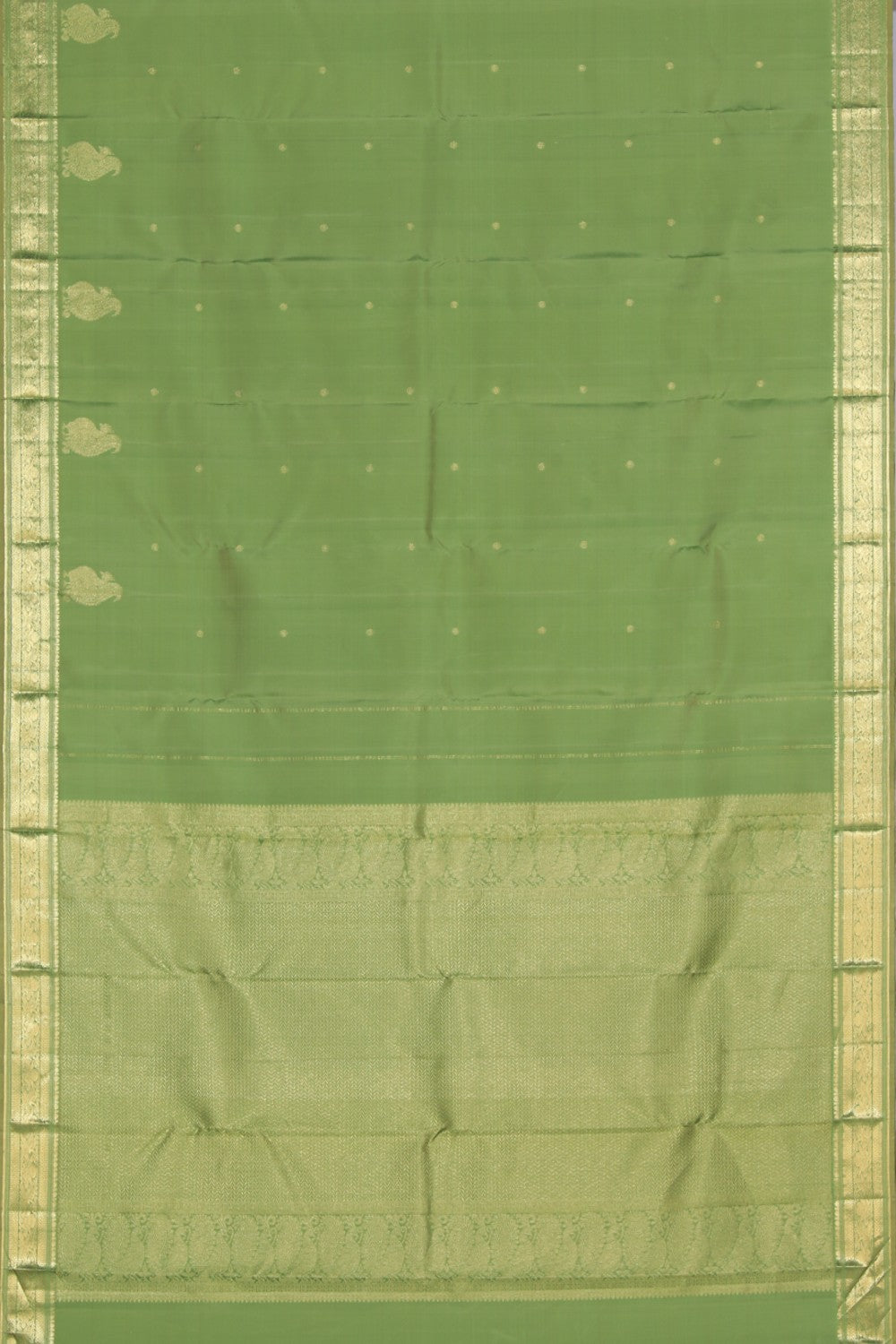 Kanchiputta Silk Sage Green Saree