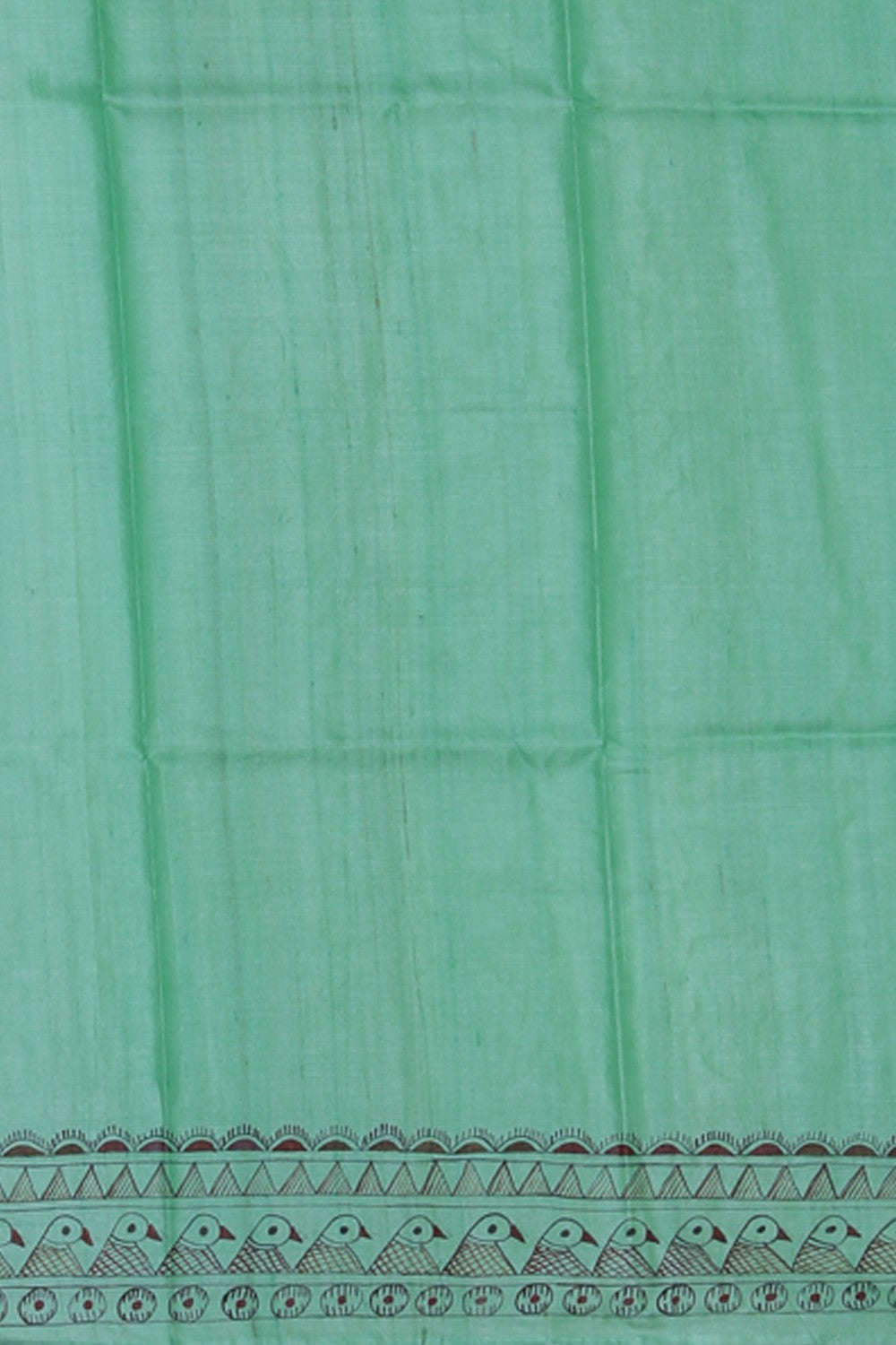 Image of Tussar-Silk Madhubani Painted Saree