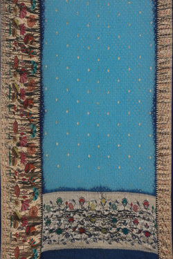 Collection of Bandhani Saree With Pichwai Border in a gallery layout