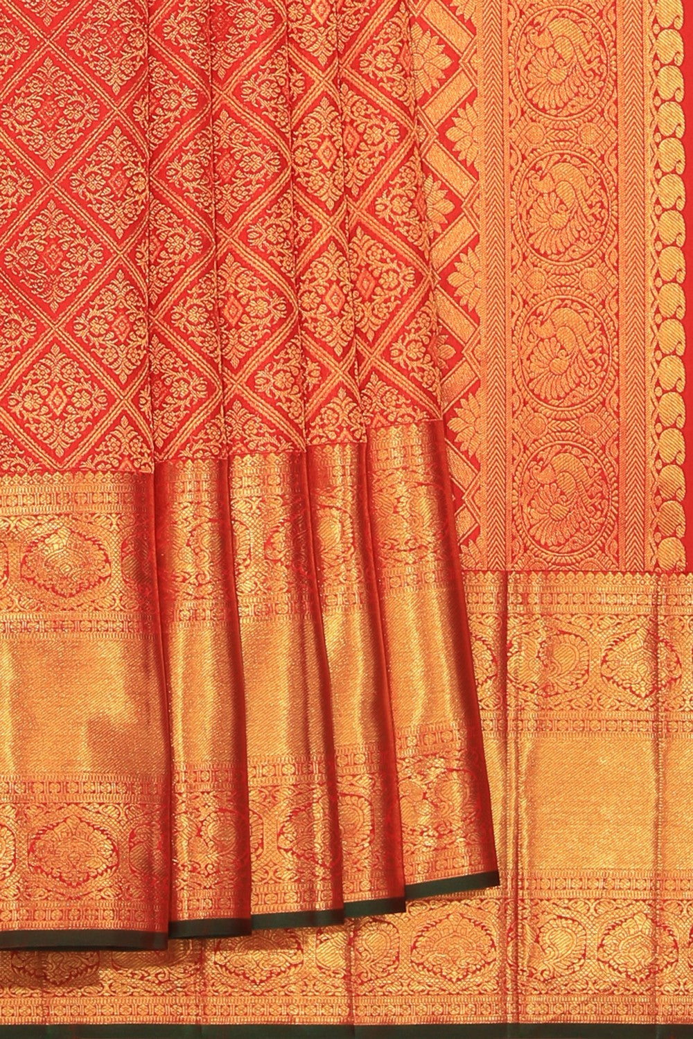 Kanchipattu Brocade Red Saree