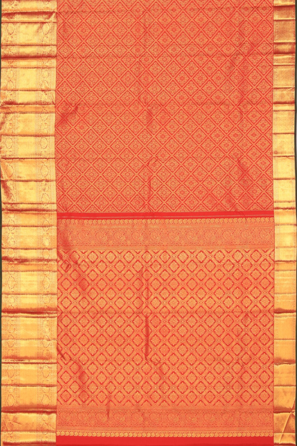 Kanchipattu Brocade Red Saree