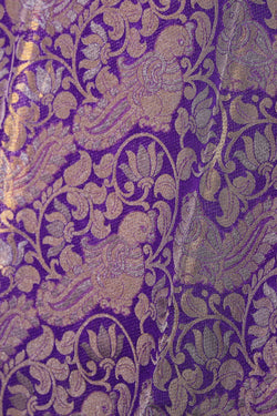 Collection of Kanchipattu Brocade Violet Saree in a gallery layout