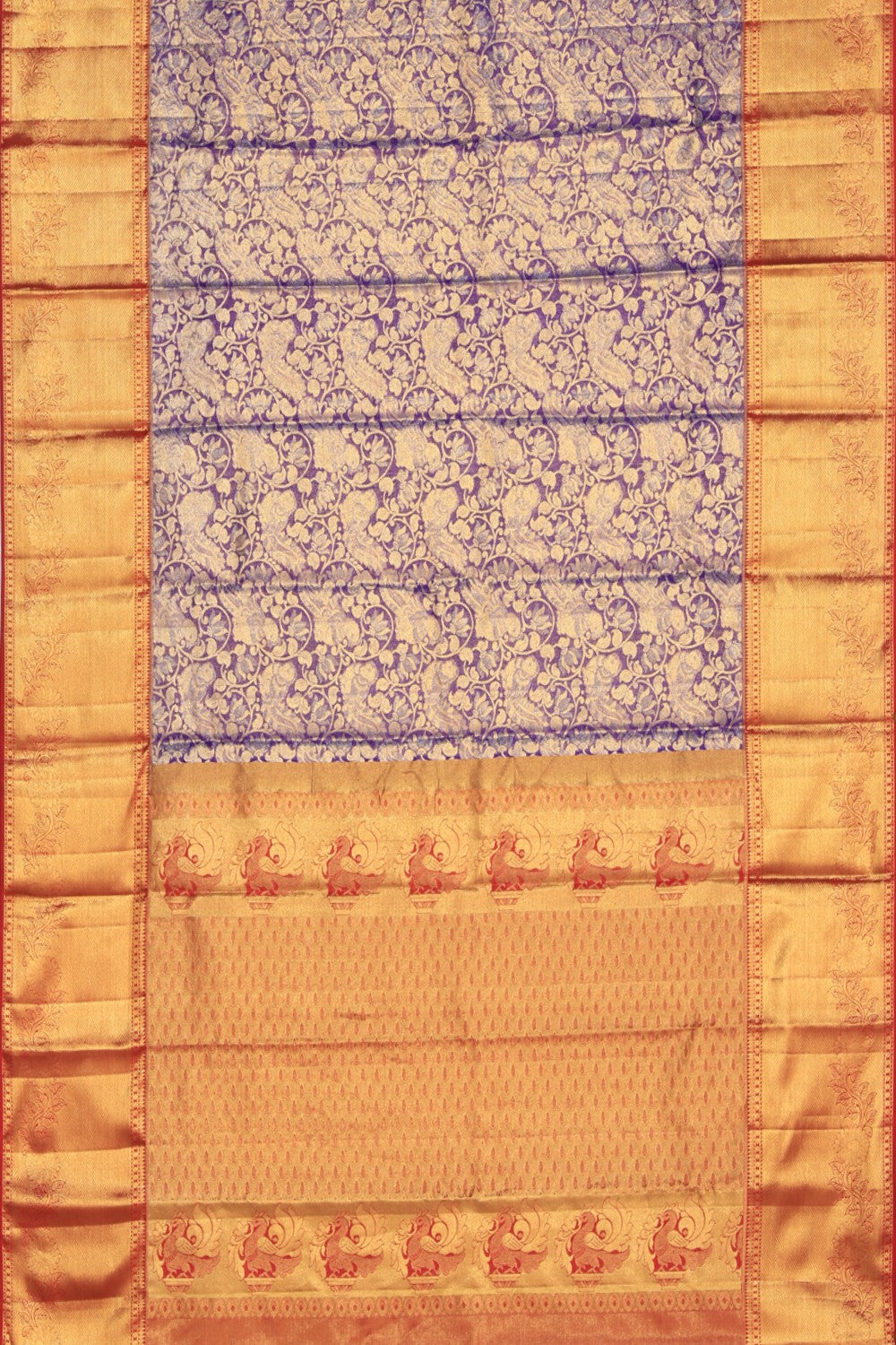 Collection of Kanchipattu Brocade Violet Saree in a gallery layout