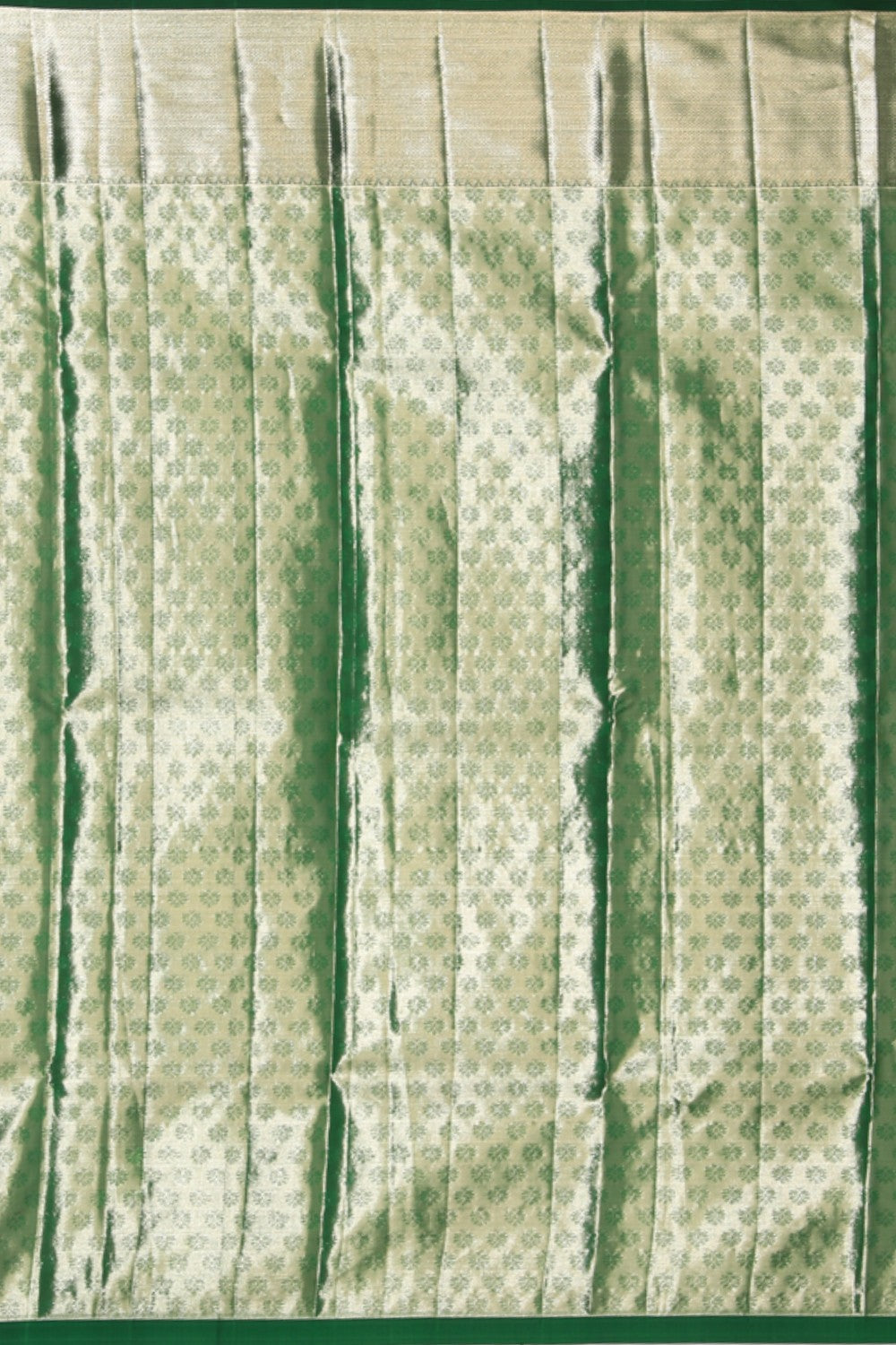 Kanchipattu Green Pavada Unstitched Set