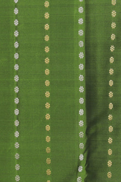 Collection of Kanchi Silk Green Saree in a gallery layout