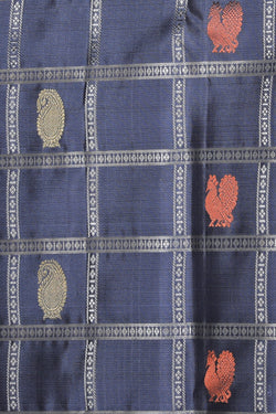 Collection of Kanchi Silk Grey Saree in a gallery layout