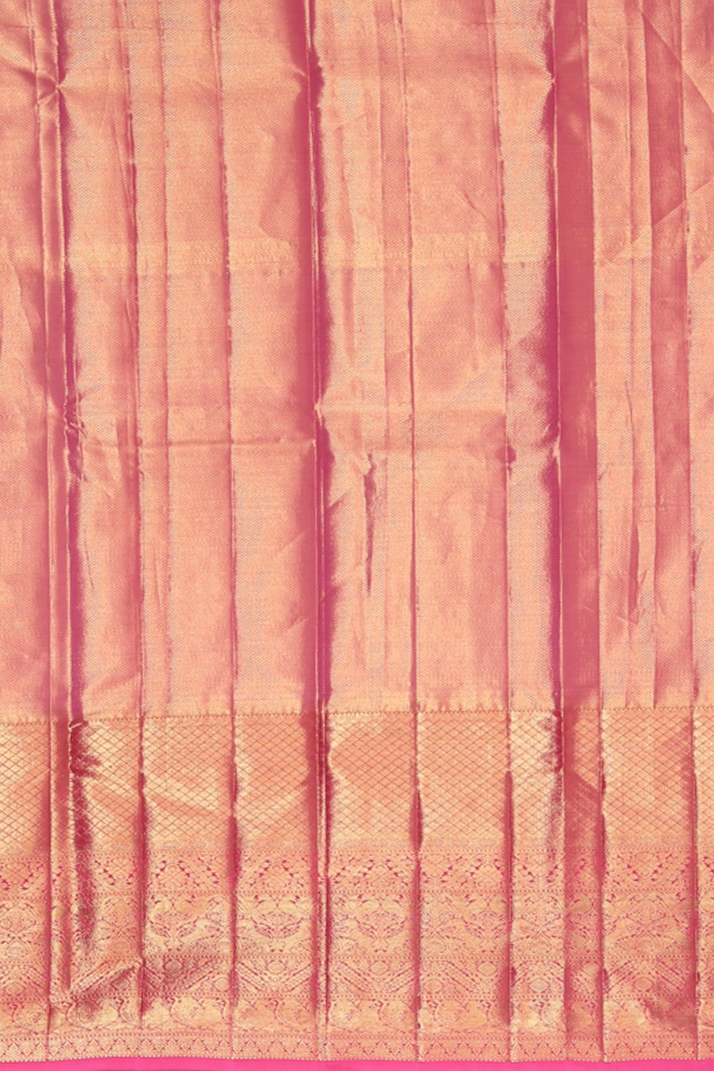 Image of Kanchipattu Green Pavada Unstitched Set