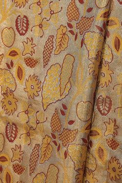 Collection of Kanchipattu Gold Pavada Unstitched Set in a gallery layout