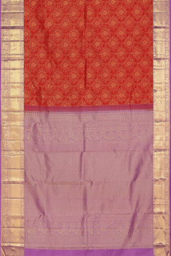 Collection of Kanchipattu Brocade Red Saree in a gallery layout