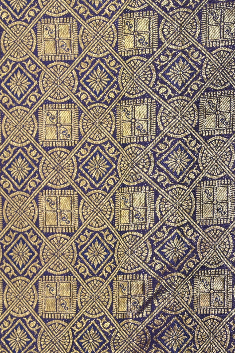 Collection of Kanchipattu Brocade Indigo Blue Saree in a gallery layout