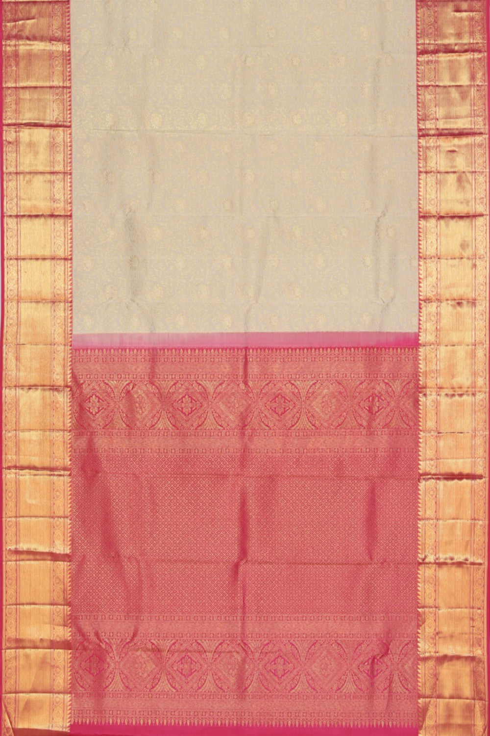 Kanchipattu Brocade Off-White Saree