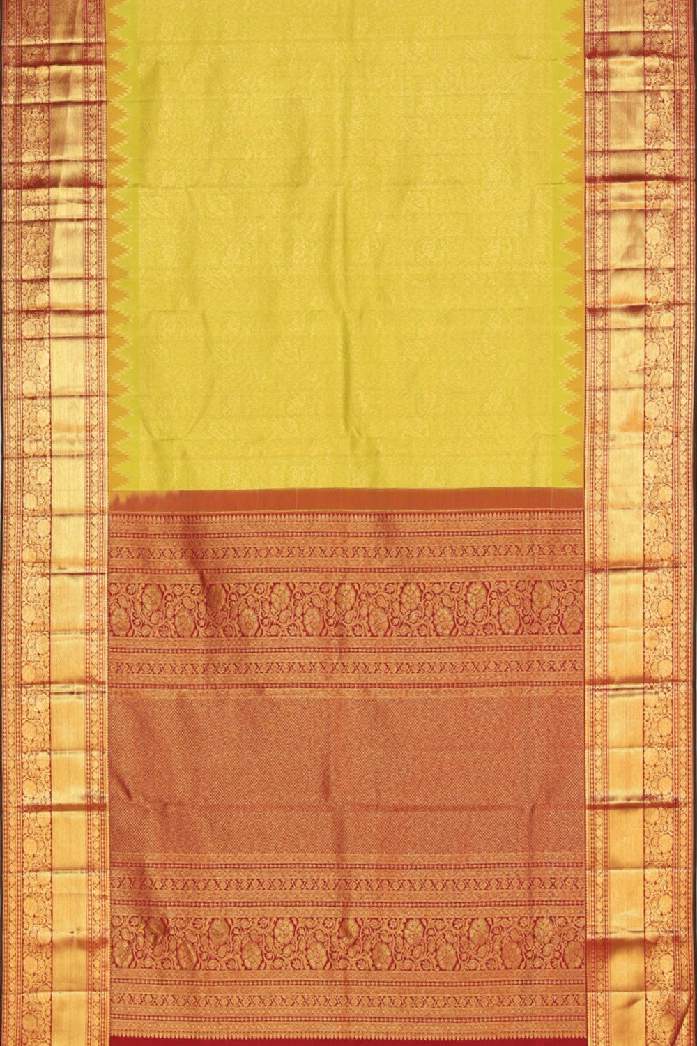 Collection of Kanchipattu Brocade Green Saree in a gallery layout