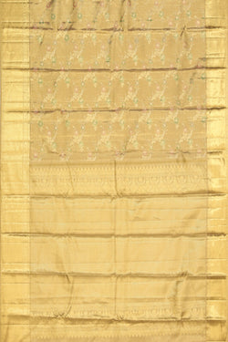 Collection of Kanchipattu Tissue Brocade Gold Saree in a gallery layout