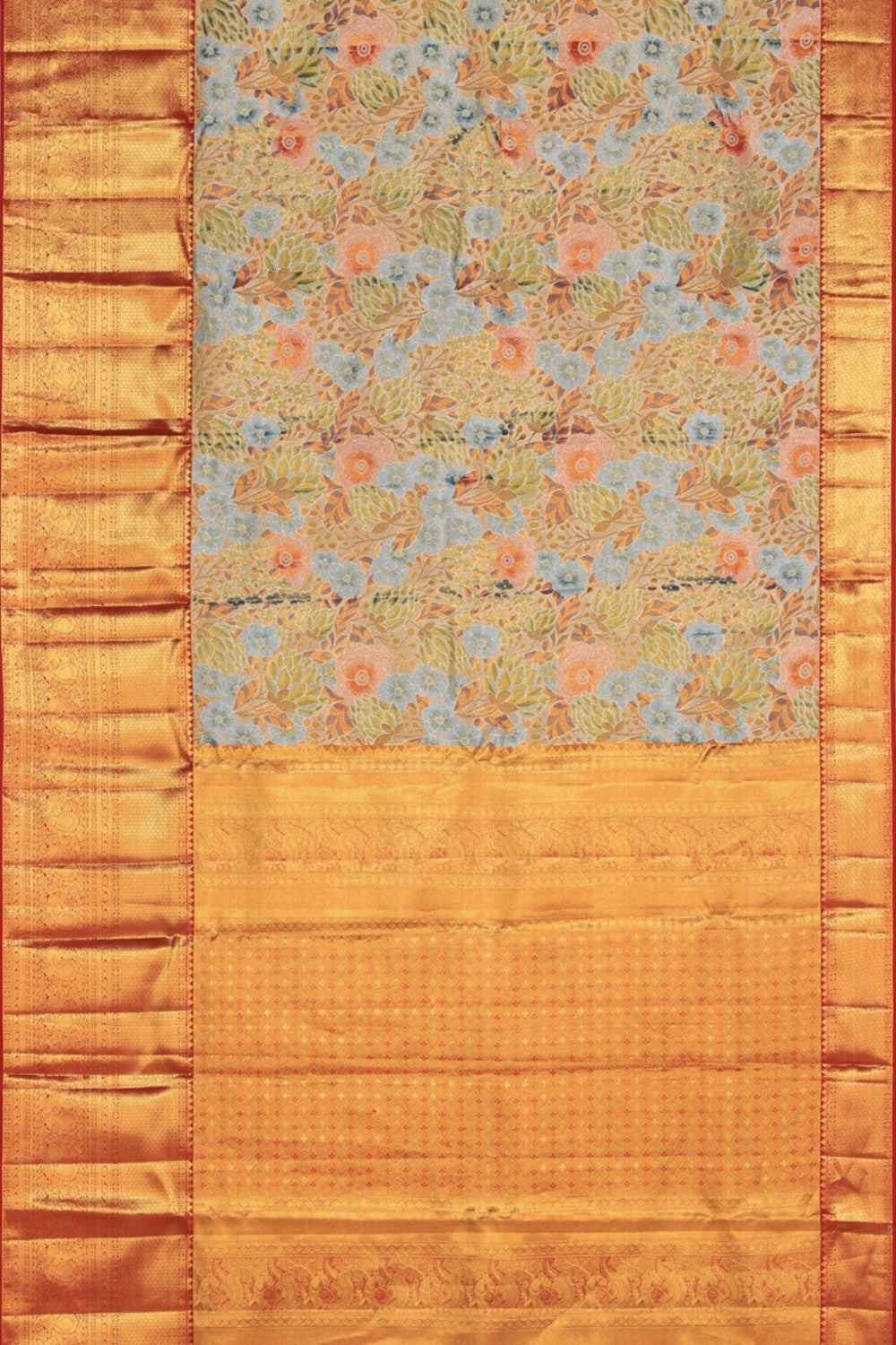 Collection of Kanchipattu Tissue Brocade Saree in a gallery layout