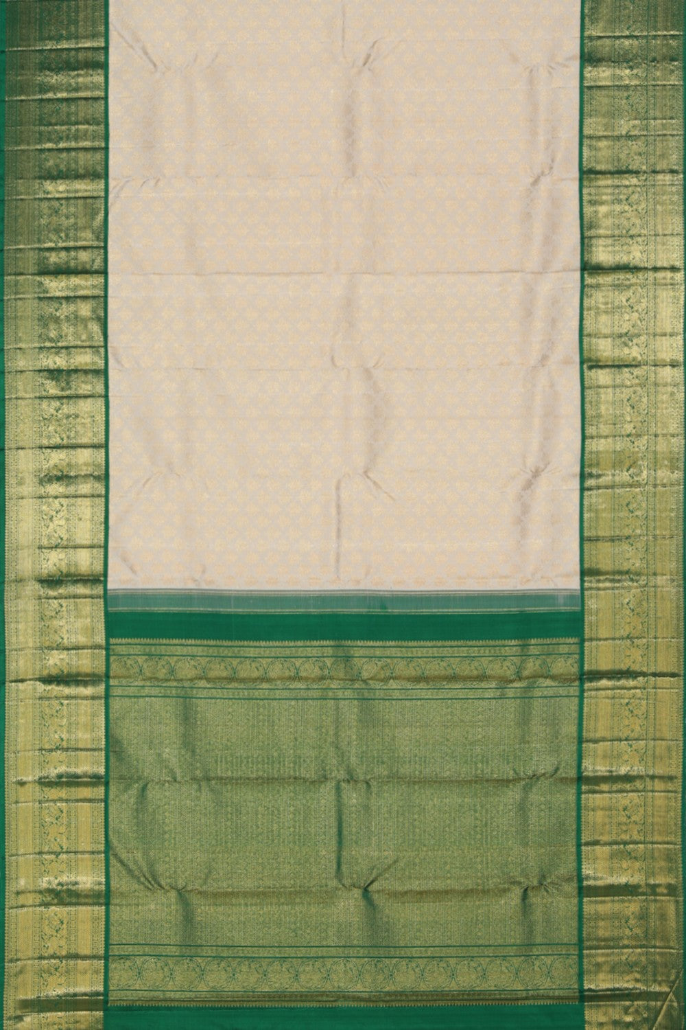 Kanchipattu Brocade Off-White Saree