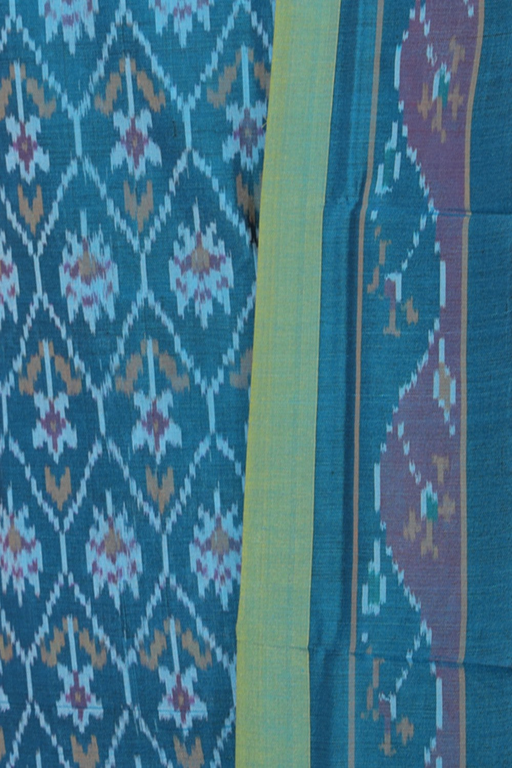 Collection of Pochampally Silk Unstitched Suit Set Fabric (3 Pcs Set) in a gallery layout