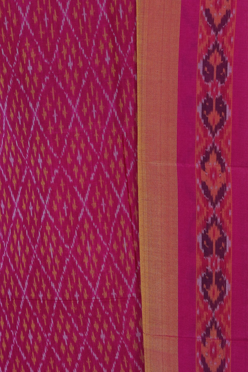 Collection of Pochampally Silk Unstitched Suit Set Fabric (3 Pcs Set) in a gallery layout