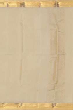 Image of Kanchi Silk Cream Dhoti With Kanduva (8 X 4)