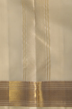 Image of Kanchi Silk Cream Dhoti With Kanduva (8 X 4)