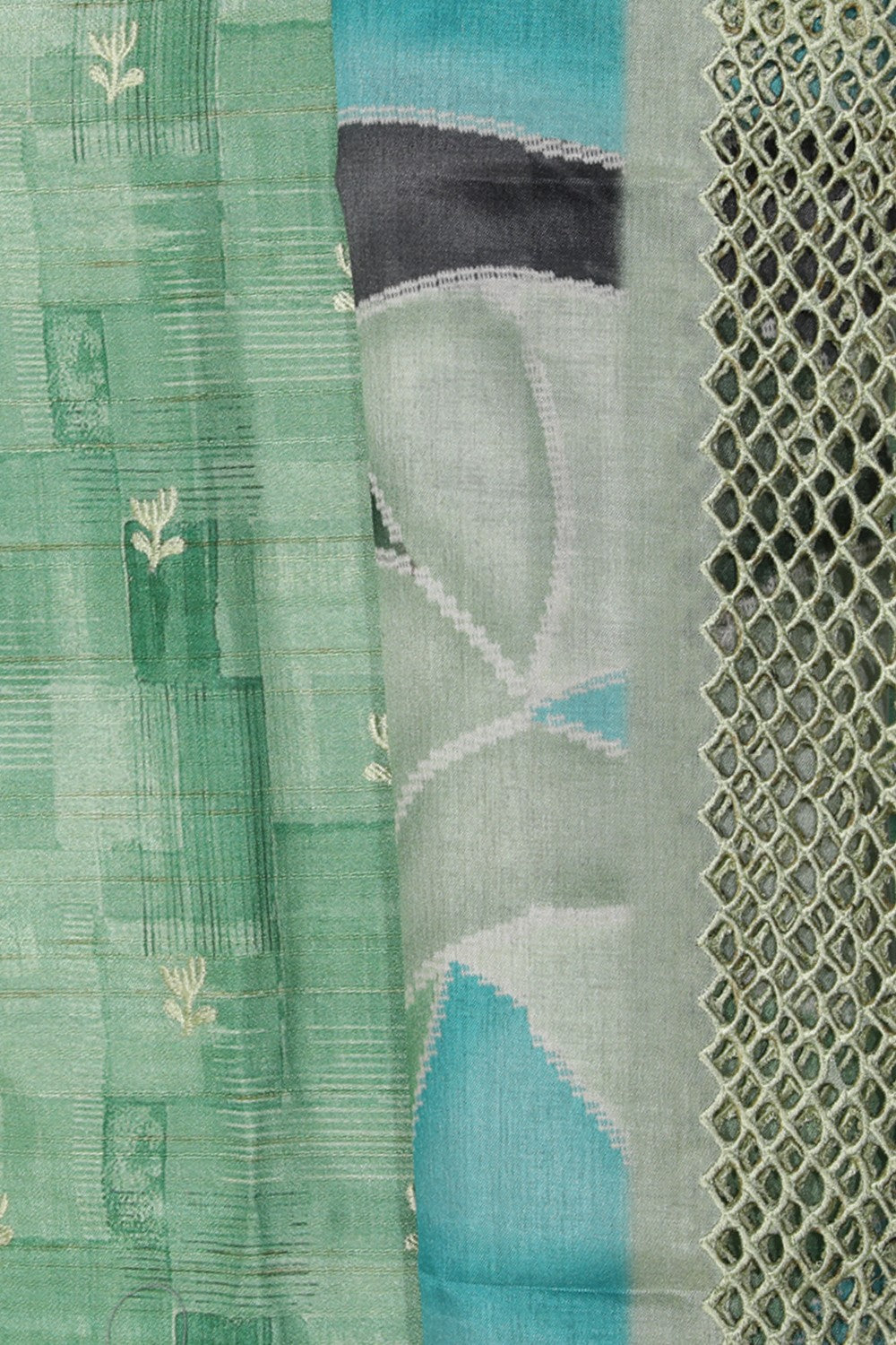 Image of Tussar Silk Unstitched Suit Set Fabric (3 Pcs Set)