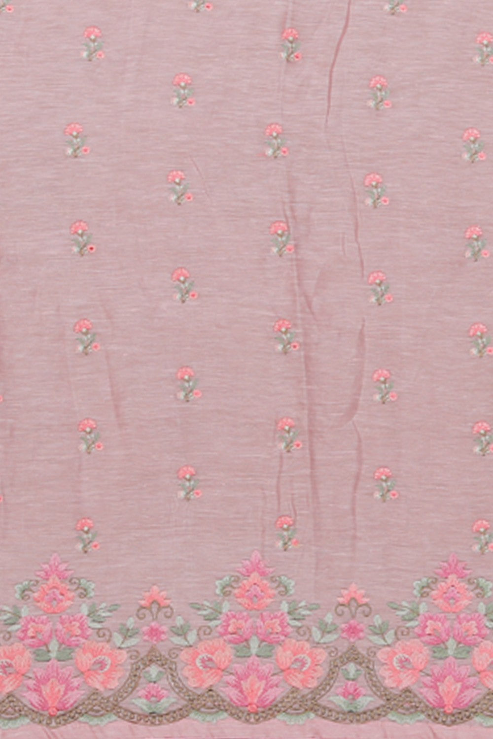 Image of Linen Silk Unstitched Suit Set Fabric (3 Pcs Set)